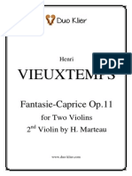 Vieuxtemps - Fantaisie-Caprice Op.11 For Two Violins