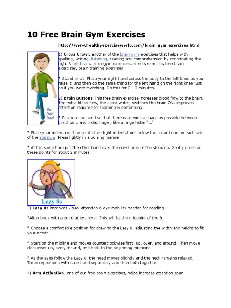 10 Free Brain Gym Exercises | PDF