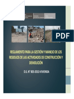 Reglamento RSCD gestión manejo residuos construcción demolición