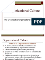 Organizational Culture: The Crossroads of Organizational Behavior