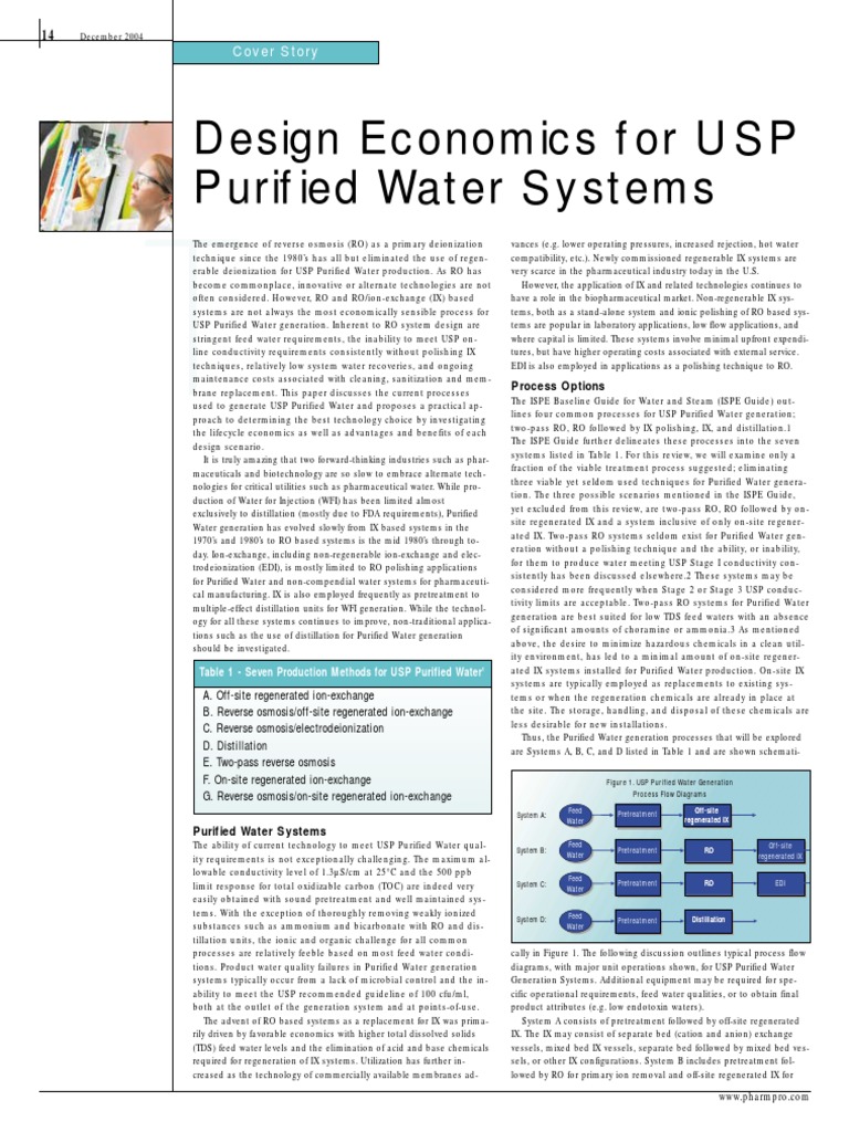 Artículo 9 Design Economics For USP Purified Water Systems | PDF ...