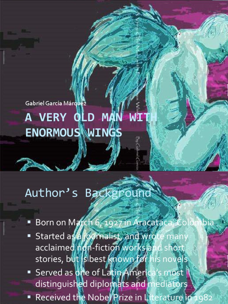 a very old man with enormous wings project Gabriel