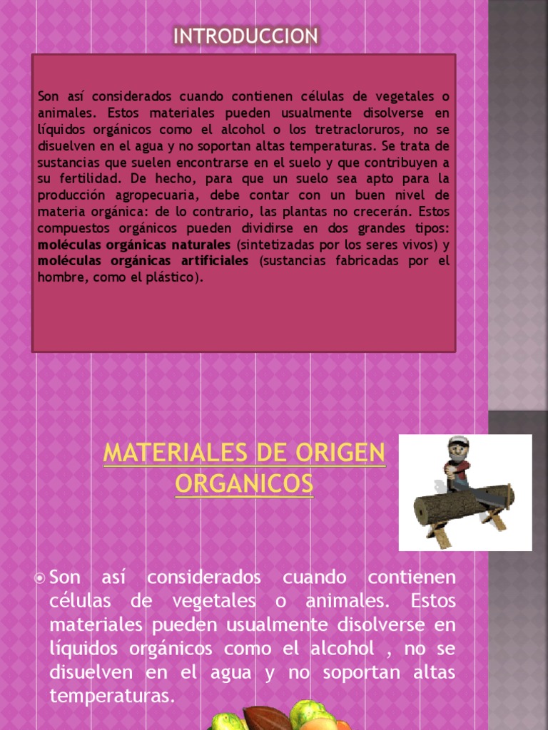 1.3 Materiales Organicos e Inorganicos | PDF | Compuestos orgánicos ...