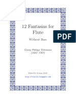 Telemann 12 Fantasias for Flute