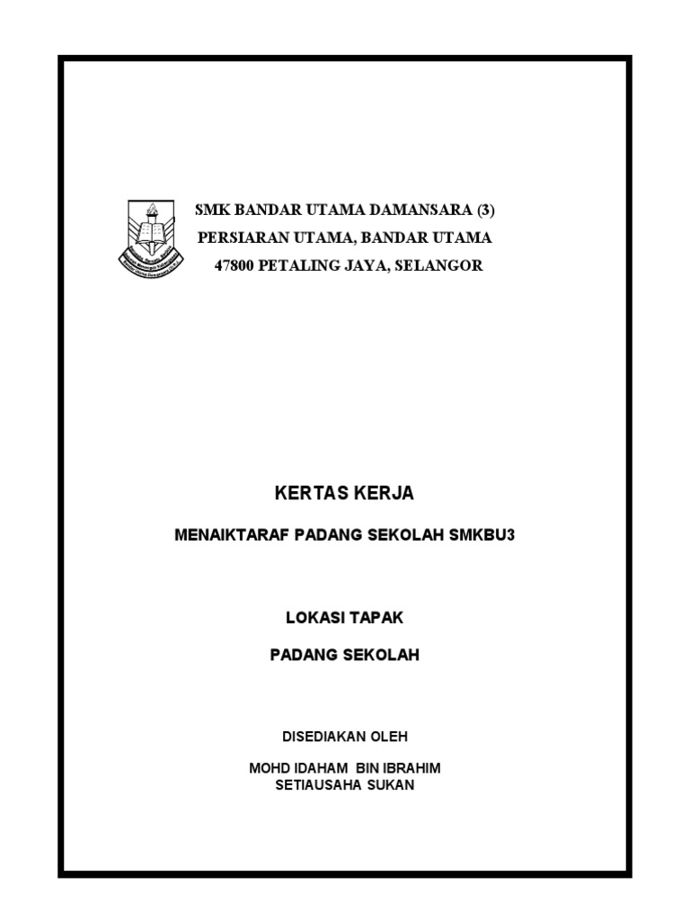 Kertas Kerja Sukan Sekolah  Contoh Kertas Kerja Sukan Tahunan Dan