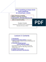 Lecture 3: Contents: Constitutive Modeling of Large-Strain Cyclic Plasticity For Anisotropic Metals