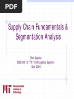 Supply Chain Fundamentals & Segmentation Analysis: Chris Caplice ESD.260/15.770/1.260 Logistics Systems Sept 2006