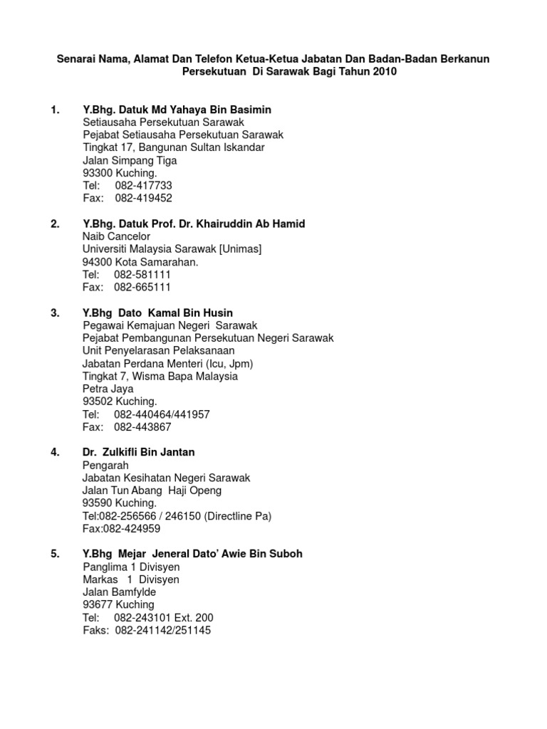 Alamat Pengarahjabatan Tanah Dan Survei Sarawak