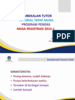 Pembekalan Tutor Pendas PAUD 2014.1 Palembang