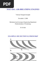 Mae 4261: Air-Breathing Engines: Velocity Triangles Example