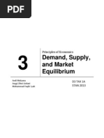 Demand, Supply, and Market Equilibrium