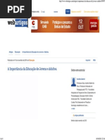 A Importância da Educação de Jovens e Adultos