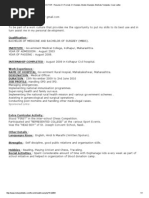 Download MBBS DOCTOR _ Resume CV Format CV Sample Model Example BioData Template Cover Letter by RajaSekhar SN219121618 doc pdf