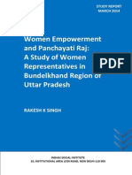 Women Empowerment and Panchayati Raj in Bundelkhand