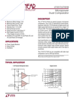 Features Descriptio: LT1017/LT1018 Micropower Dual Comparator