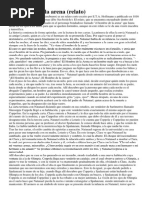 El Hombre De La Arena Analisis Cuentos Fantasia