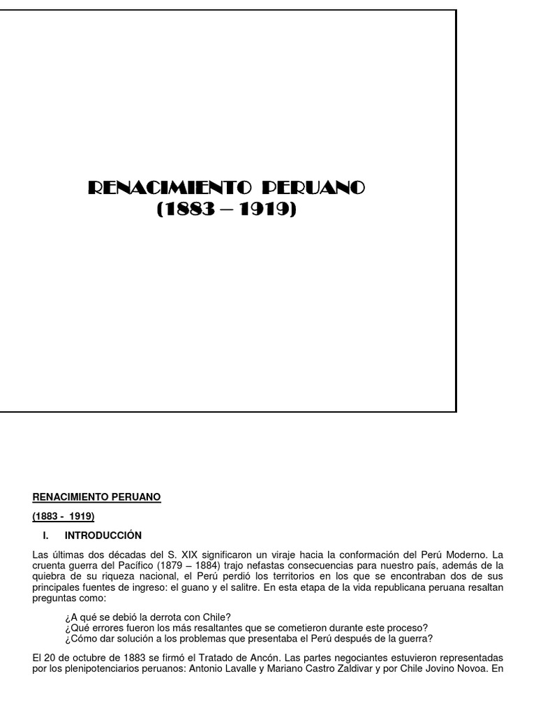 Renacimiento Peruano PDF Perú Partidos políticos