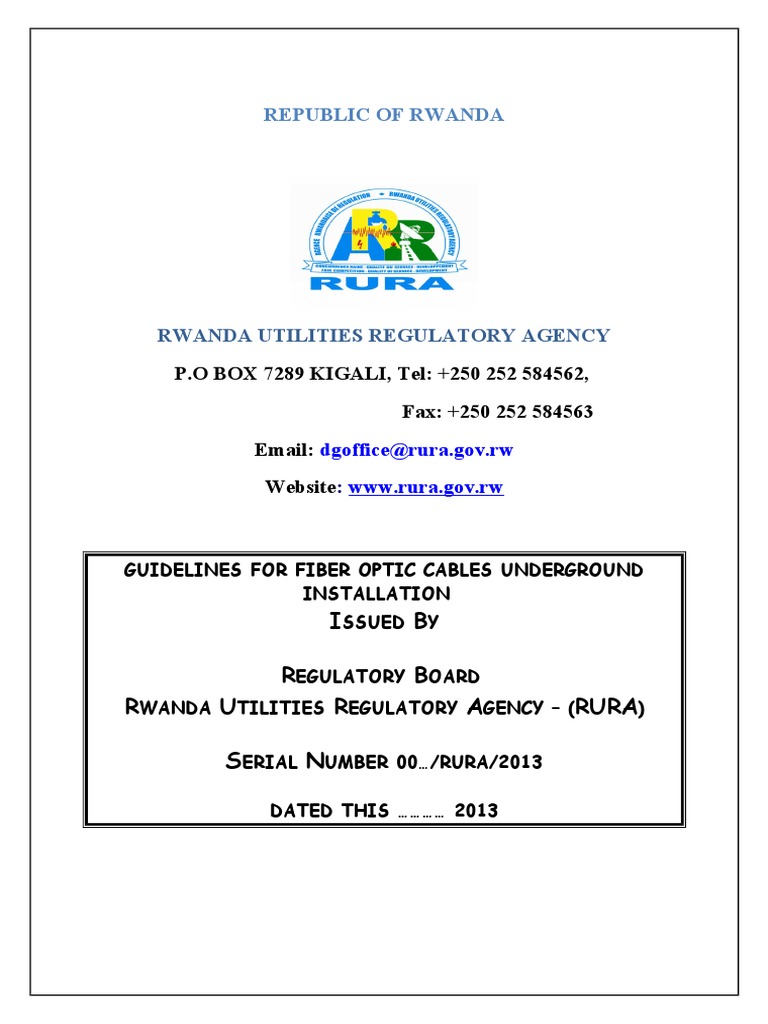 Guidelines for Underground Fiber Optic Cabling | PDF | Cable | Optical ...
