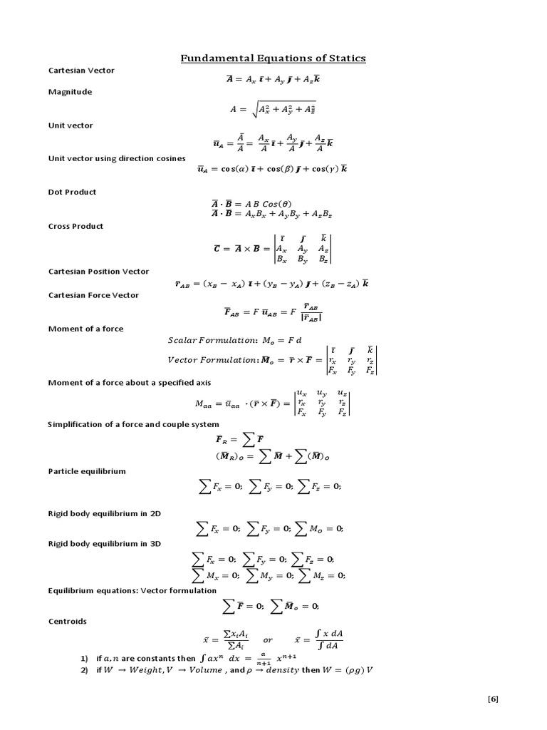 Physics Equation Sheet | PDF