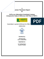 ULIP as an Alternative Investment Avenue (Comparative Study of Difference ULIP Plans of HDFC)