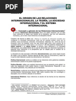 Lectura 3 - El Origen de Las Relaciones Internacionales