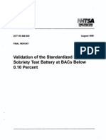 Validation of the Standardized Field Sobriety Test Battery at BACs Below 0.10 Percent