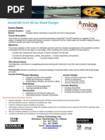 Civil 3D Road Design
