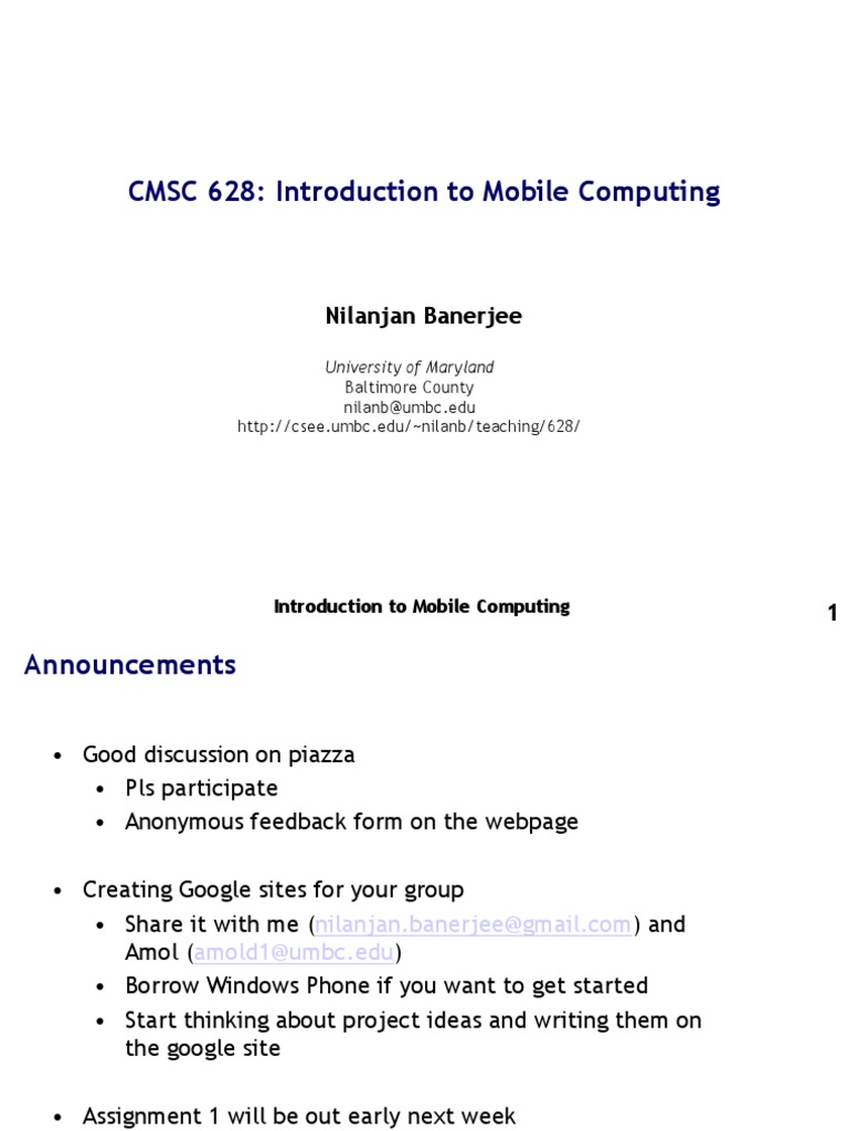 Mobile Computing Basics: Activities & Intents | PDF