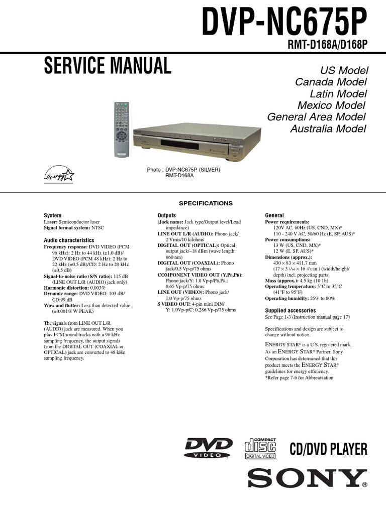 Dvpnc675p Sony DVD | PDF | Compact Disc | Cd Rom
