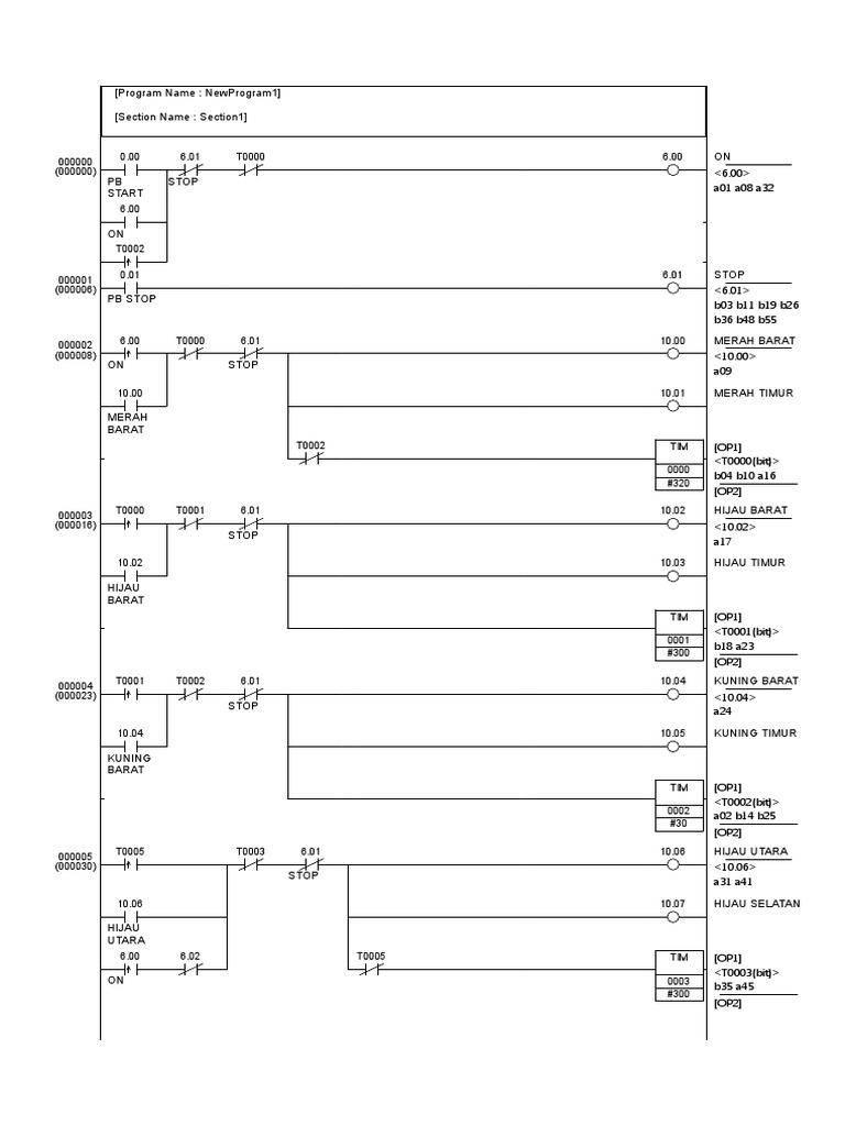 Traffic Light Ladder Diagram Using Timer Instruction vrogue.co