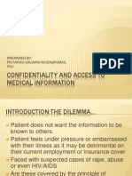 Access and confidentiality in healthcare