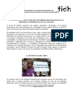 Informe 2013 Situación de Los Derechos Humanos en República Dominicana