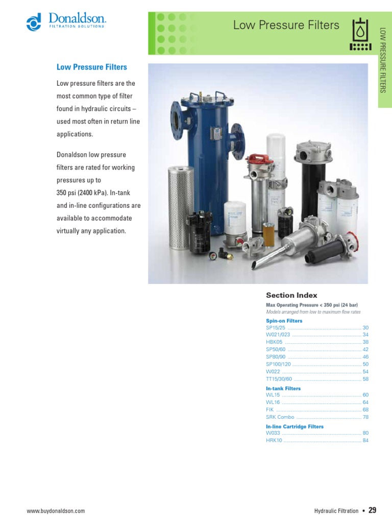073229 Donaldson Filtration Pressure
