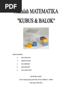 Makalah Matematika Kubus Dan Balok