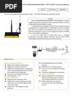 f3424 Wcdma&Hsdpa&Hsupa&Hspa+ Wifi Router Specification