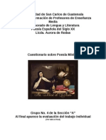 Resolución Del Cuestionario Sobre Poesía Mística Grupo 4 Sección A