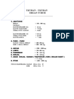 Ukuran - Ukuran Organ Tubuh: 1. Jantung