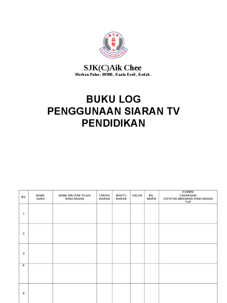 Buku Log Penggunaan Siaran TV Pendidikan | PDF | Karier & Perkembangan