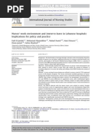 Download Nurses Work Environment and Intent to Leave in Lebanese Hospitals by Amir Mohamed ElShahawy SN219210378 doc pdf