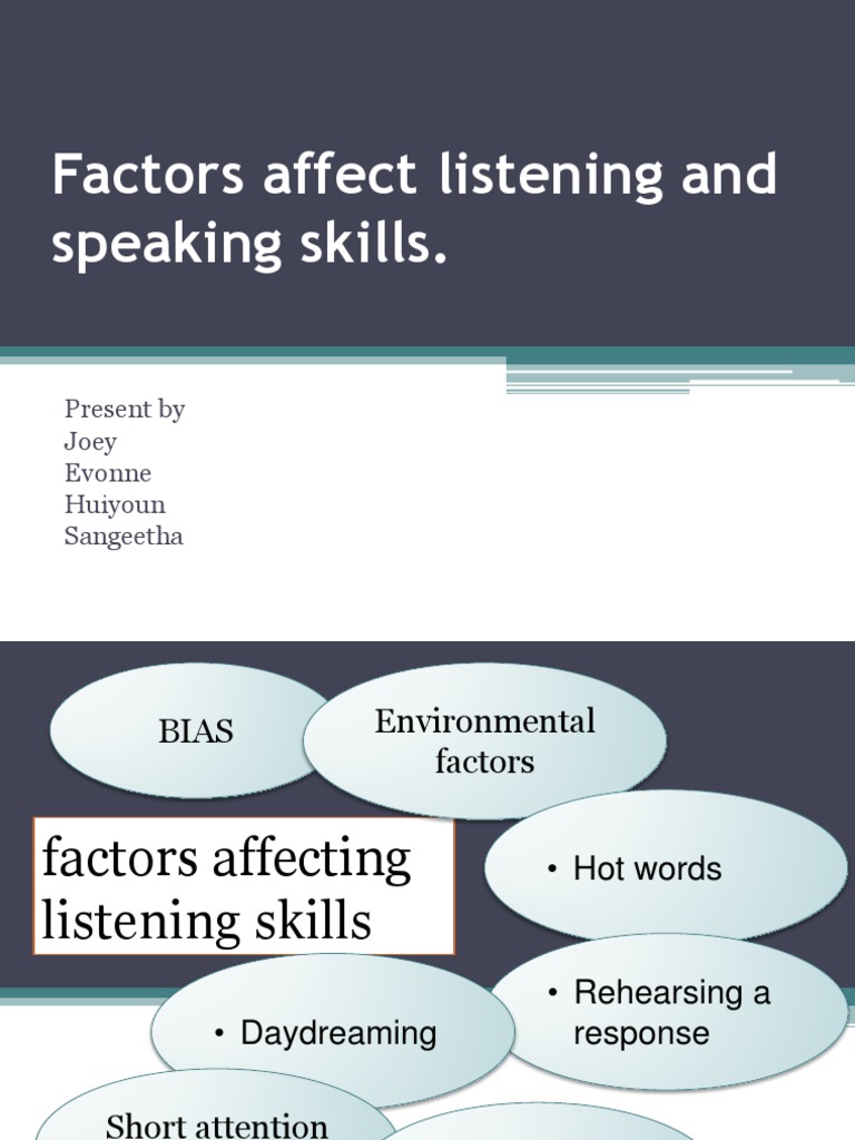 Factors Influencing Listening and Speaking | PDF | English Language ...