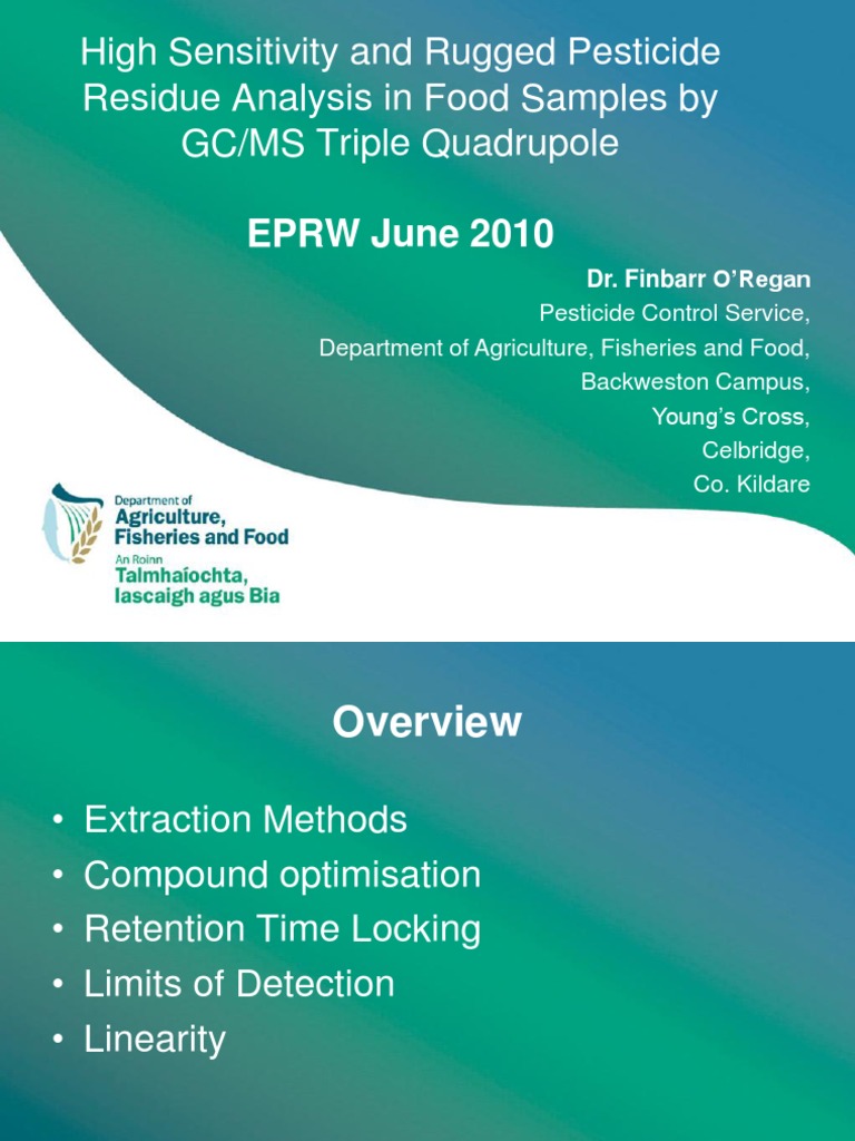 Pesticide Residue Analysis GCMS TripleQ_EPRW2010 Gas Chromatography
