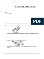 Fractions - Decimal - Percentage