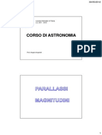 Corso Corso Di Di Astronomia Astronomia: Laurea Triennale in Fisica