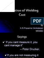 Estimation of Welding Cost