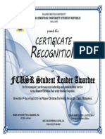 Fcusr Student Leader Award