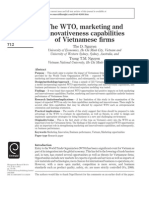 Tho D. Nguyen, Trang T.M. Nguyen, (2011) The WTO, Marketing and Innovativeness Capabilities of Vietnamese Firms