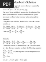 D'Alembert's Solution