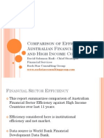 Comparison of Efficiency of Australian Financial Sector - Rock Star Consulting Group