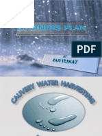 Cauvery Water Harvesting Business Plan