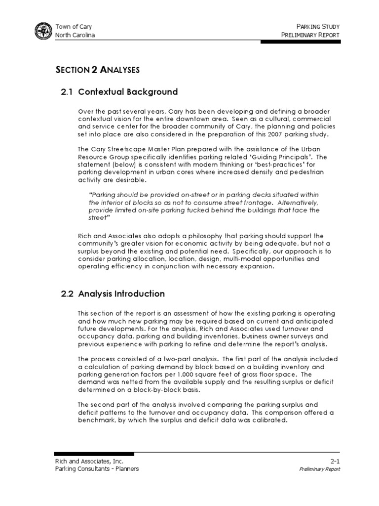Cary Parking Garages Overview | PDF | Parking | Demand